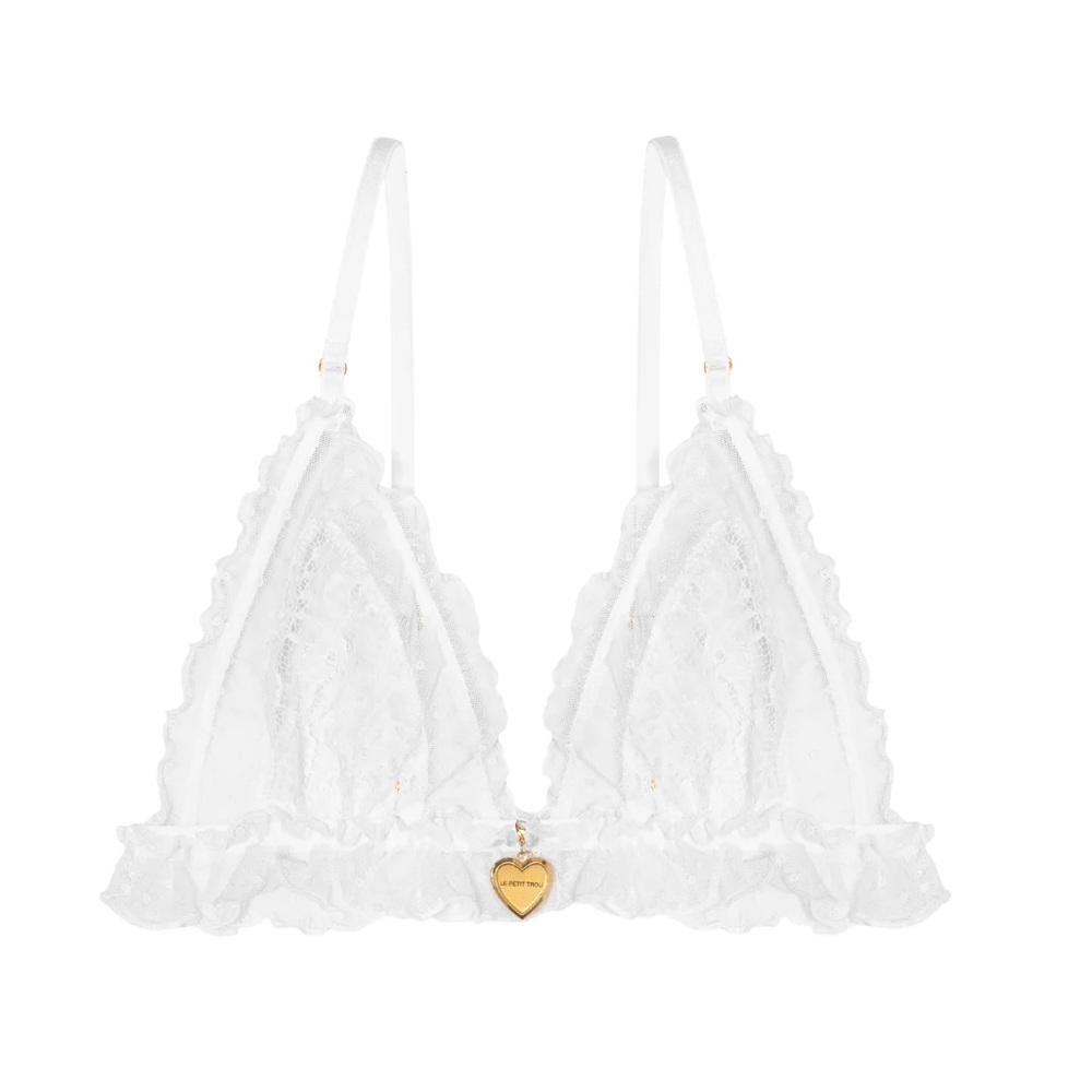 NWT Free People X le petit trou MARIAGE Triangle Bra with Pendant Size L Z309
